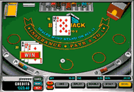 Blackjack offered at Microgaming Casinos